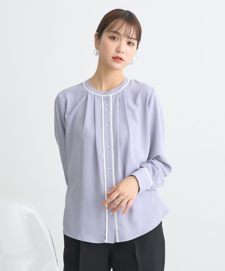 earth music&ecology「バイカラータックブラウス」|シャツ・ブラウス|