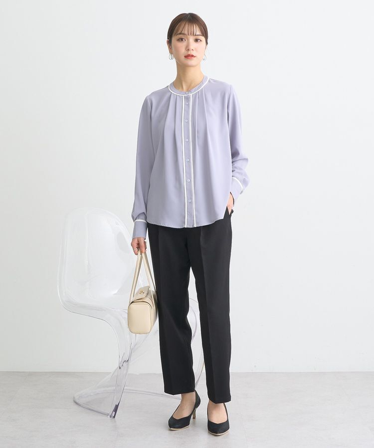 earth music&ecology「バイカラータックブラウス」|シャツ・ブラウス|