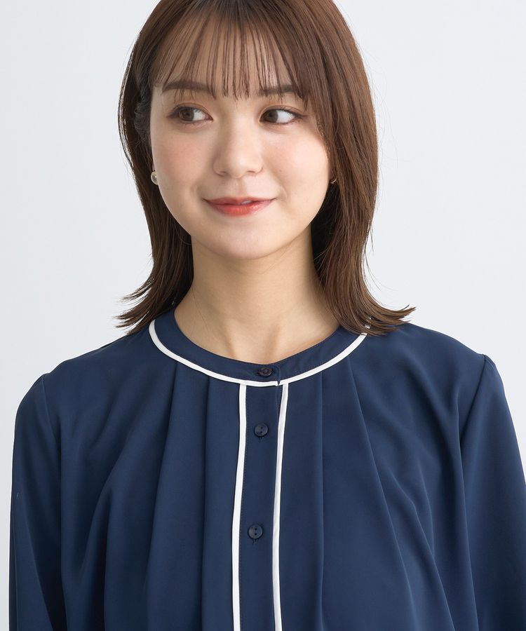 earth music&ecology「バイカラータックブラウス」|シャツ・ブラウス|