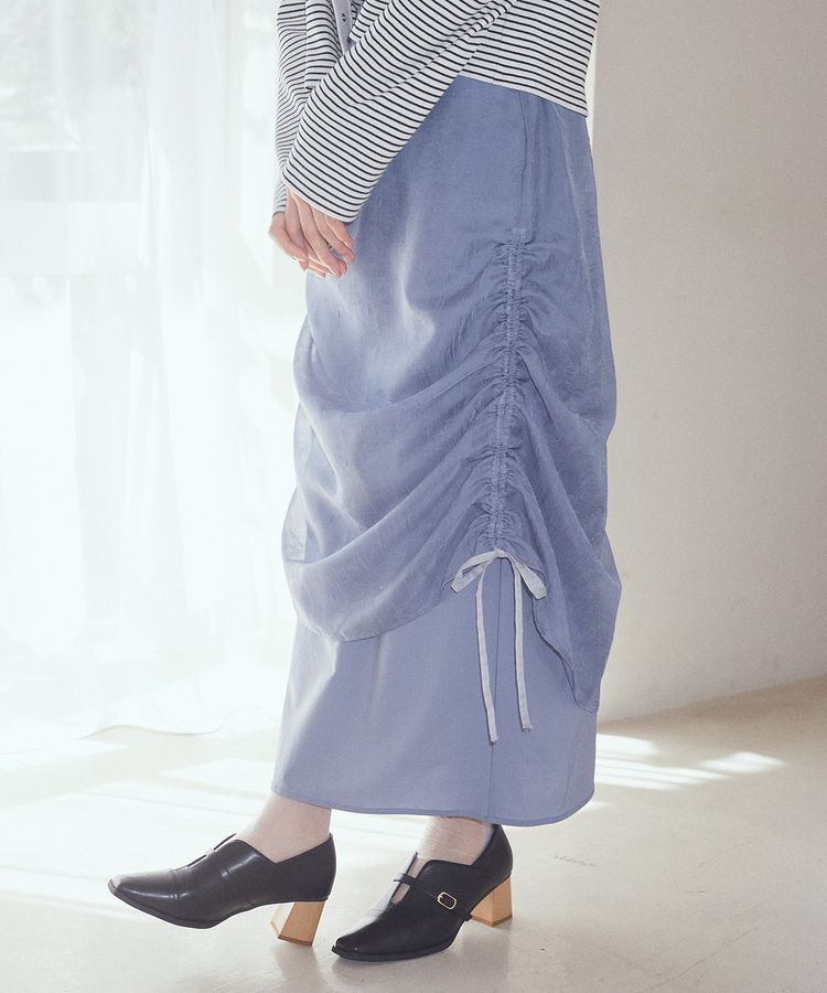 earth music&ecology「シフォンドロストレイヤードスカート」|スカート|