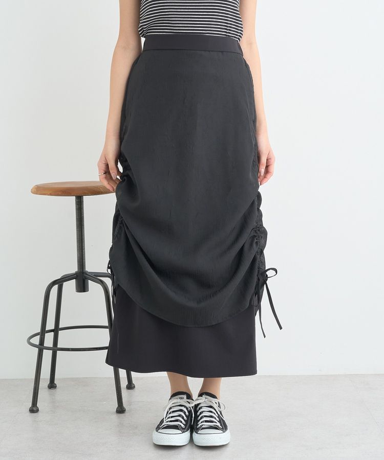earth music&ecology「シフォンドロストレイヤードスカート」|スカート|
