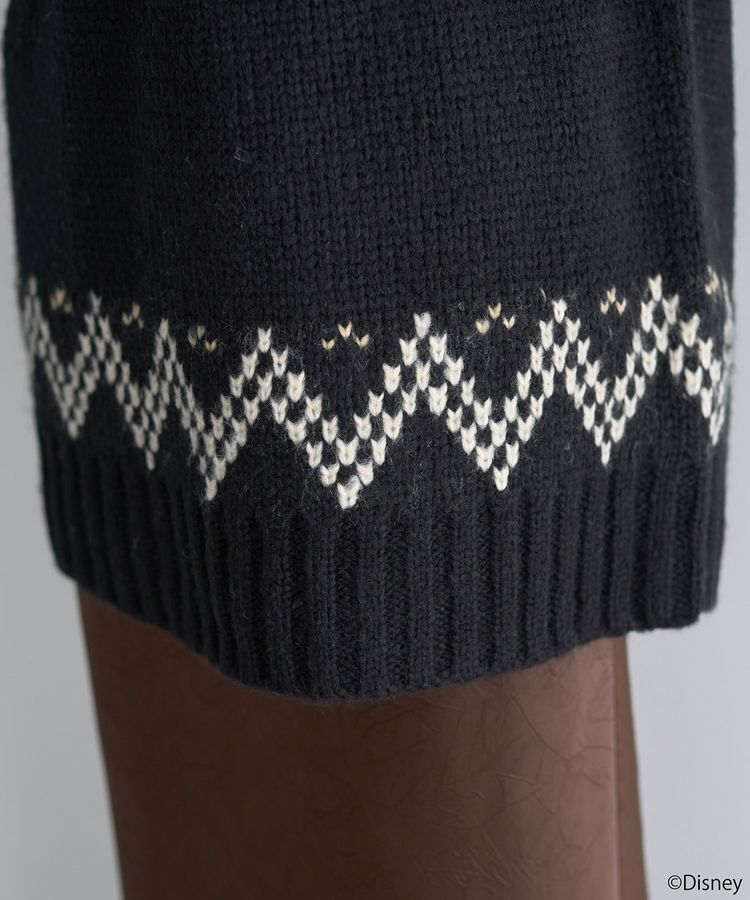 earth music&ecology「Disney/ミッキー刺繍ノルディックニットチュニック」|チュニック|