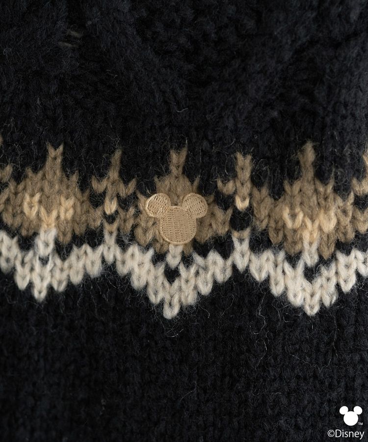 earth music&ecology「Disney/ミッキー刺繍ノルディックニットチュニック」|チュニック|