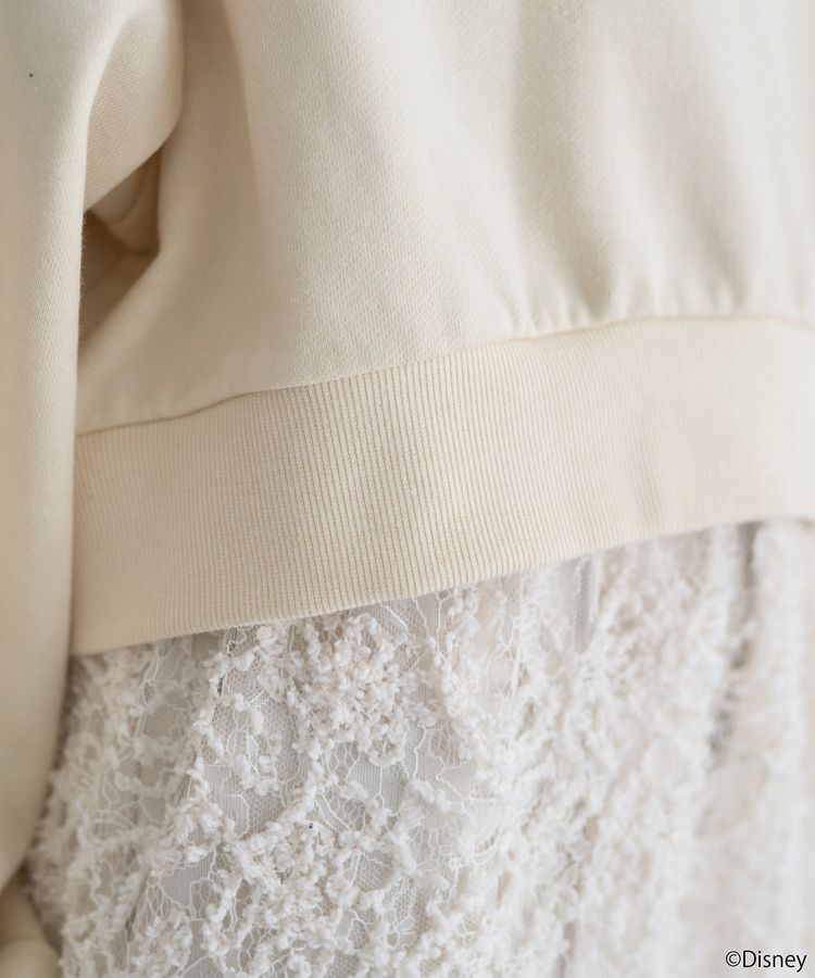 earth music&ecology「Disney/キラキラモチーフ刺繍オフショルスウェット」|スウェット・ジャージ|