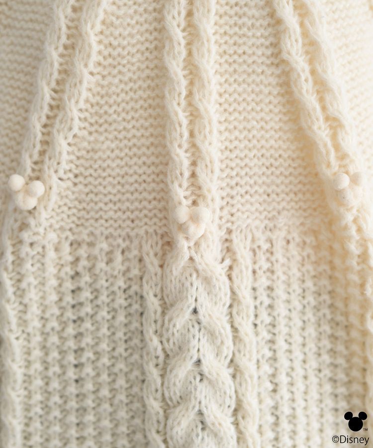 earth music&ecology「Disney/ポイントミッキーケーブルニット」|ニット・セーター|