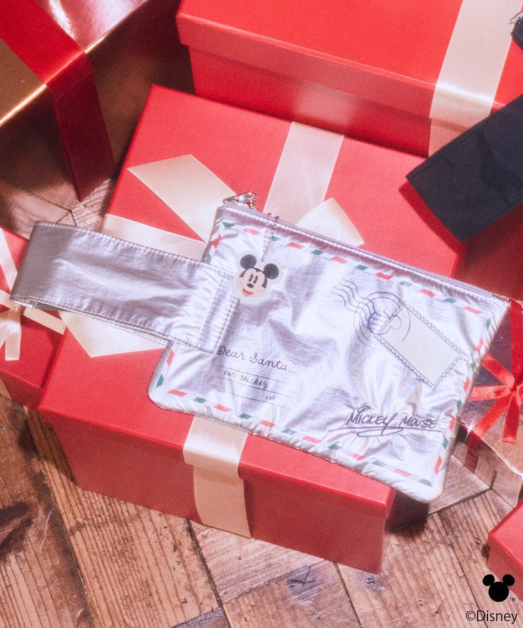 earth music&ecology「Disney/ミッキーチャーム付きレターモチーフポーチ」|ポーチ|