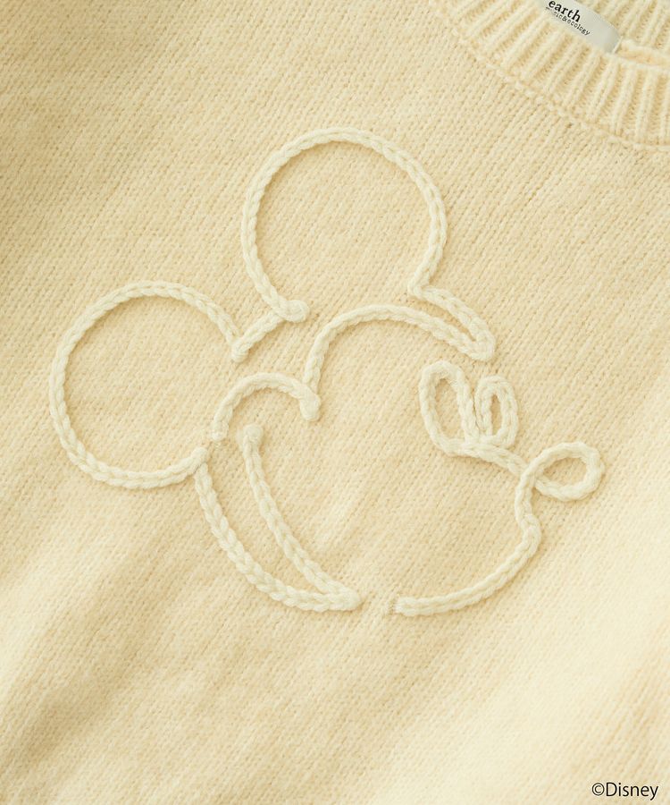 earth music&ecology「Disney/ミッキーコード刺繍ニットプルオーバー」|ニット・セーター|