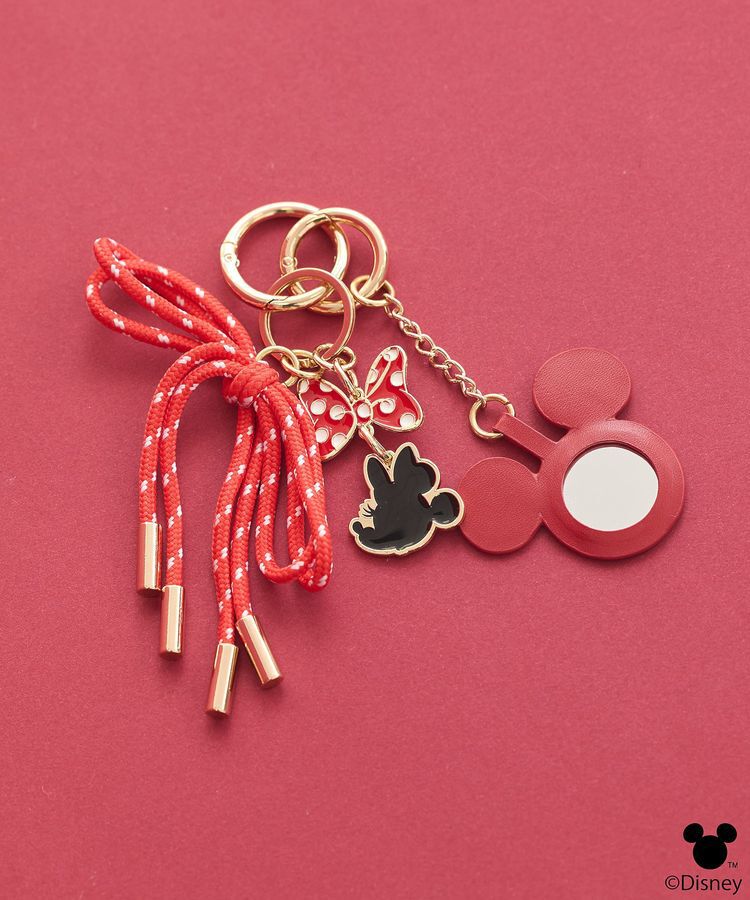 earth music&ecology「Disney/ミッキー&ミニーミラー付きチャーム」|その他|Red
