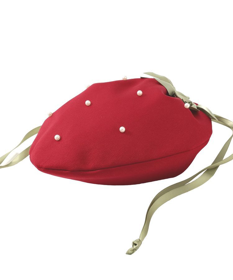 Maison de FLEUR「いちご巾着」|ポーチ|