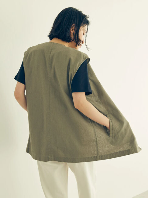 AMERICAN HOLIC「リネンブレンドジレベスト」|ベスト・ジレ|