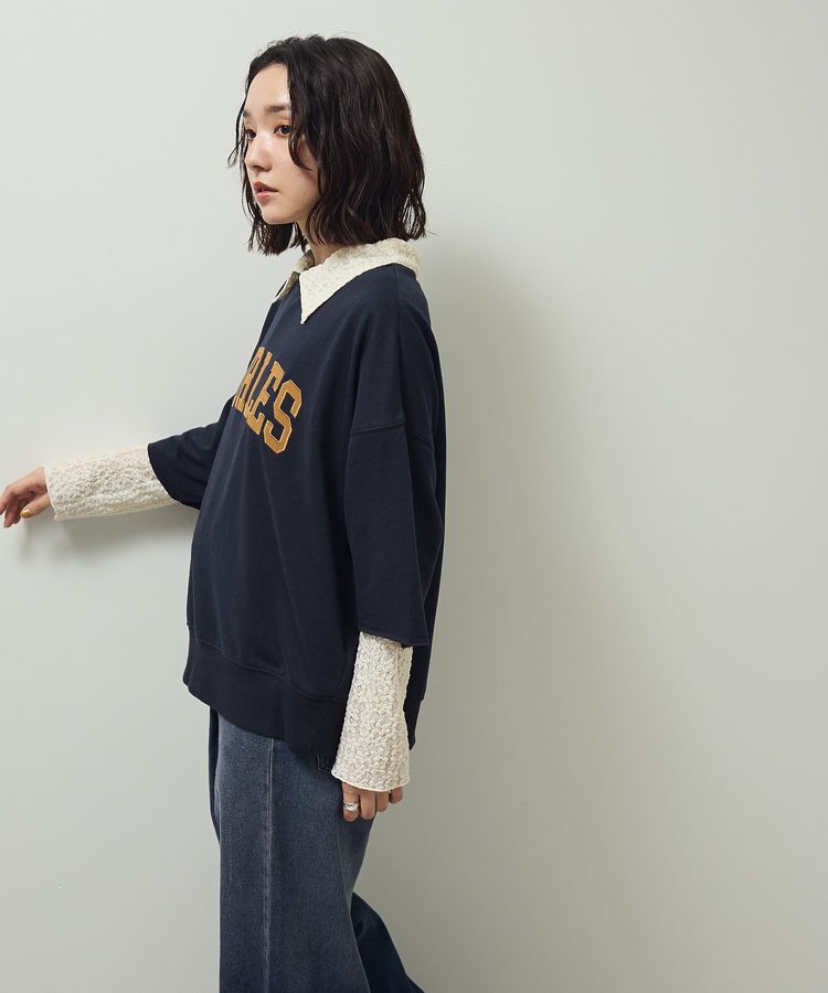 Green Parks「5分袖刺繍ロゴトレTEE」|Tシャツ・カットソー|