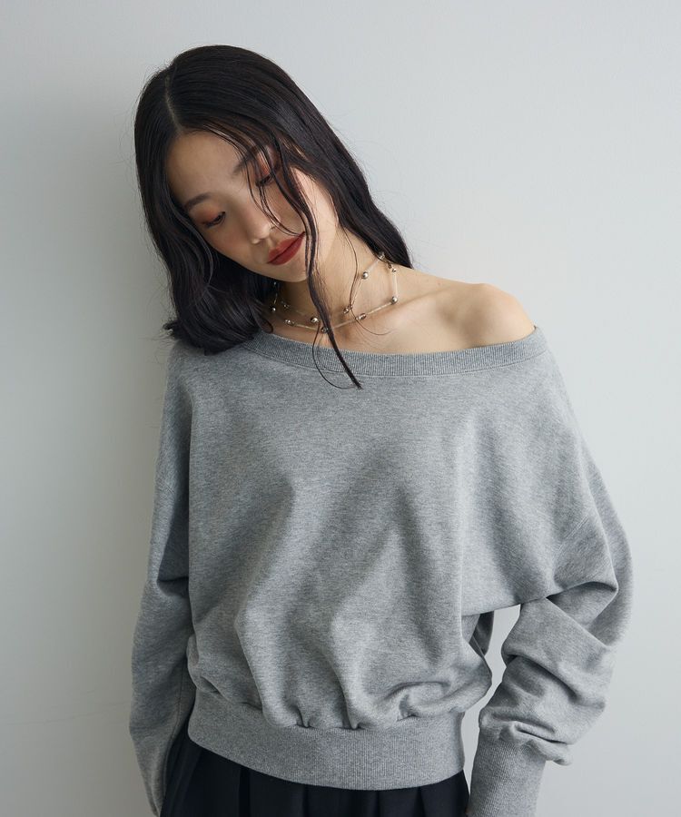 AnriettMusee「オフショルスウェット」|スウェット・ジャージ|