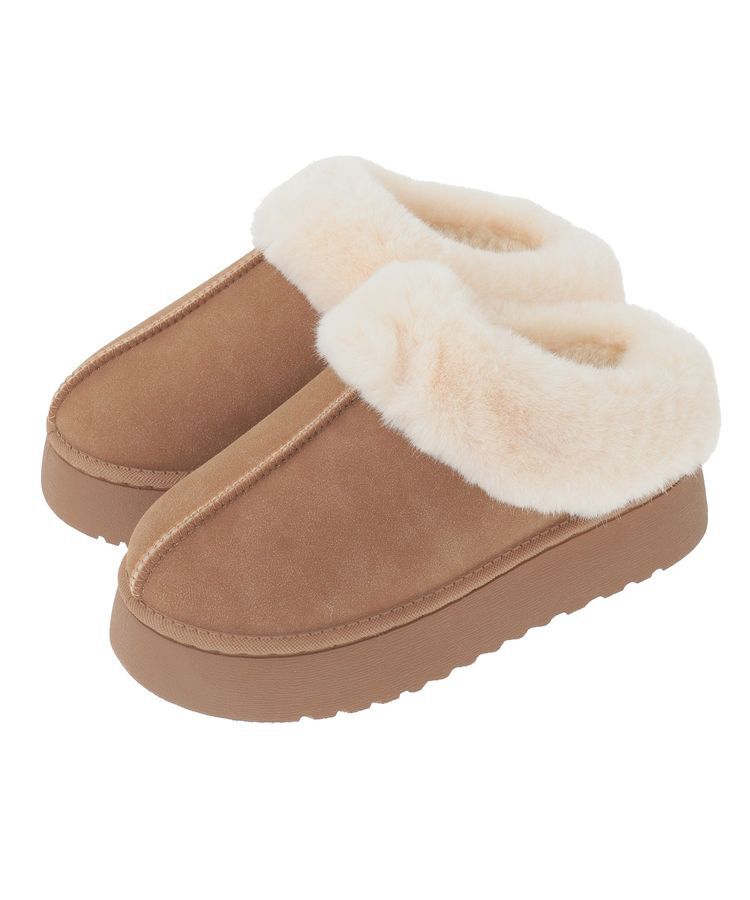 Green Parks「・minia フェイクムートンスリッポン」|ショートブーツ|