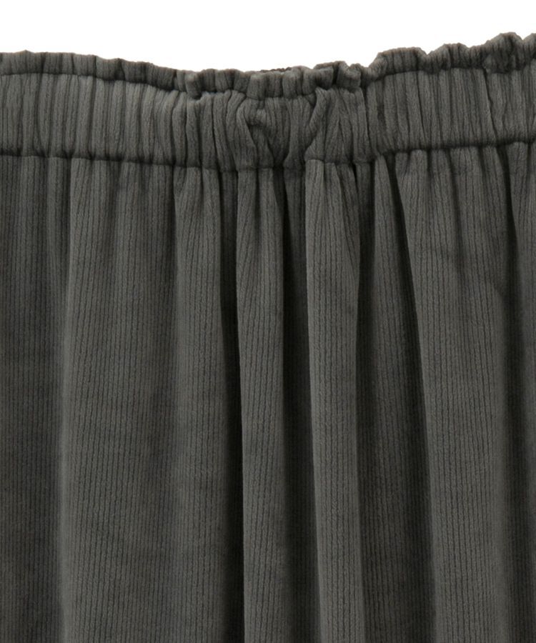 Green Parks「ぽかぽか裏起毛ベロアIラインスカート」|タイト|