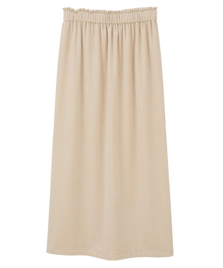 Green Parks「ぽかぽか裏起毛ベロアIラインスカート」|タイト|