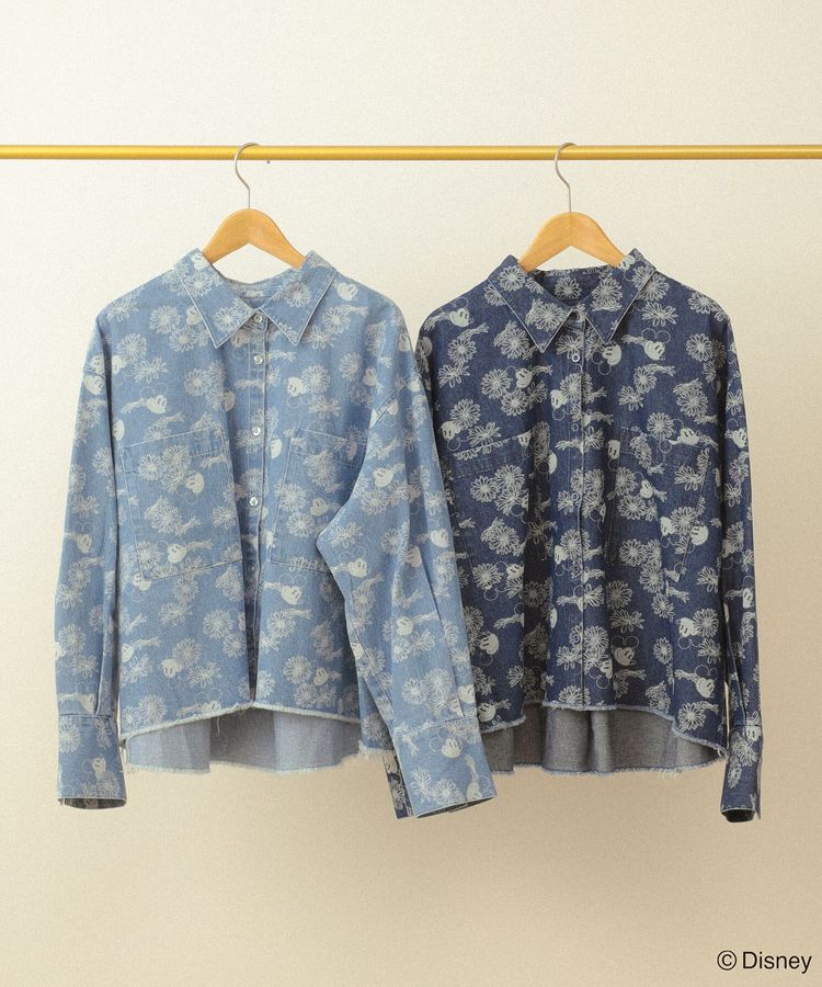 Green Parks「ミッキー&フレンズ/花柄デニムシャツ」|シャツ・ブラウス|