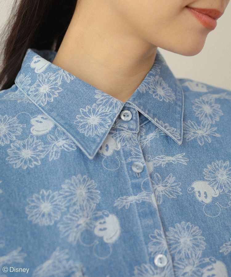 Green Parks「ミッキー&フレンズ/花柄デニムシャツ」|シャツ・ブラウス|