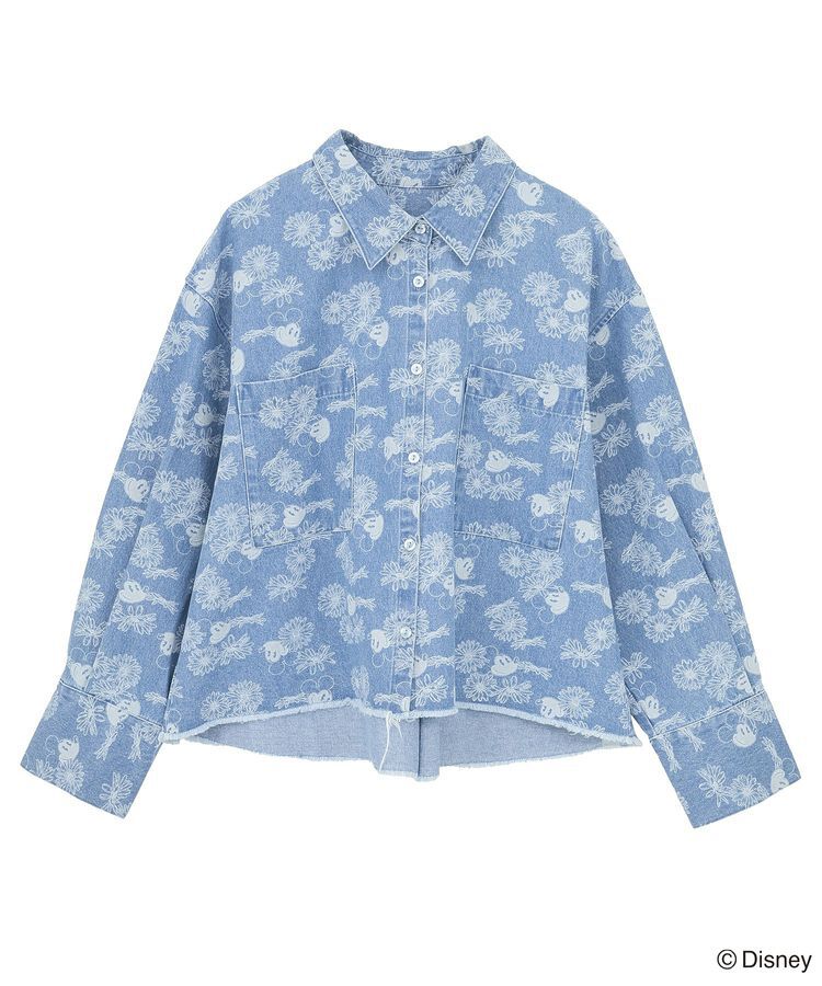 Green Parks「ミッキー&フレンズ/花柄デニムシャツ」|シャツ・ブラウス|