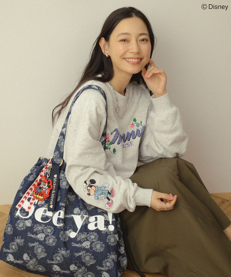 Green Parks「ミッキー&フレンズ/花柄デニムトートバッグ」|トートバッグ|