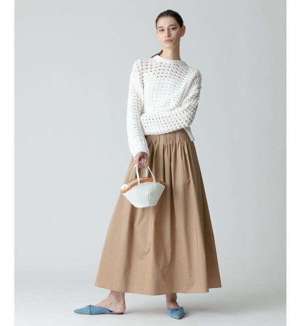 allureville「レザーコンビカゴバッグ」|かごバッグ|