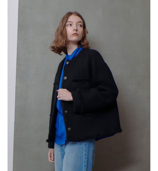 allureville「ロービングツイードクルーネックジャケット」|その他|