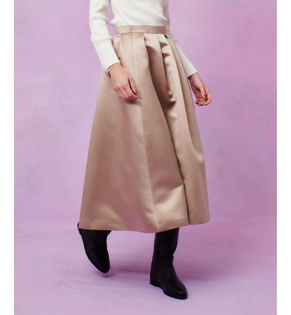 LOULOU WILLOUGHBY「【LOULOU WILLOUGHBY】ヘビーサテンタックスカート」|スカート|