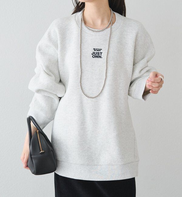 「裏ボアロゴ刺繍スウェット」|プルオーバー|