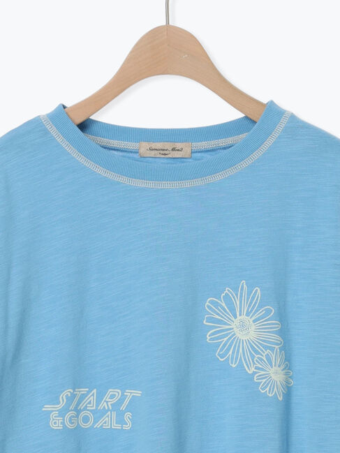 Samansa Mos2「配色ステッチプリントアソートロングTシャツ」|Tシャツ・カットソー|