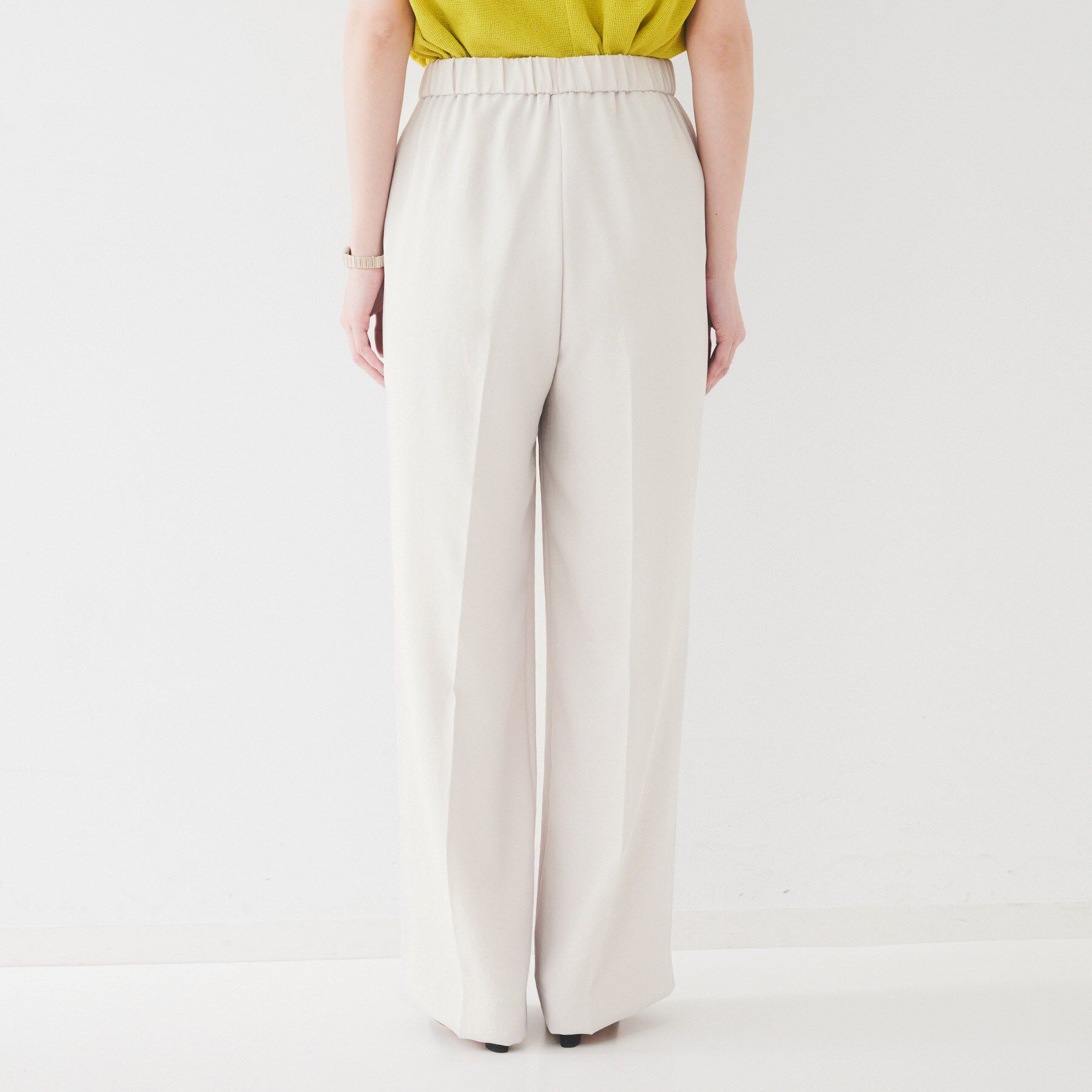 UNTITLED「【接触冷感/UVカット/ウエストゴム】センタープレスツイルパンツ」|その他|