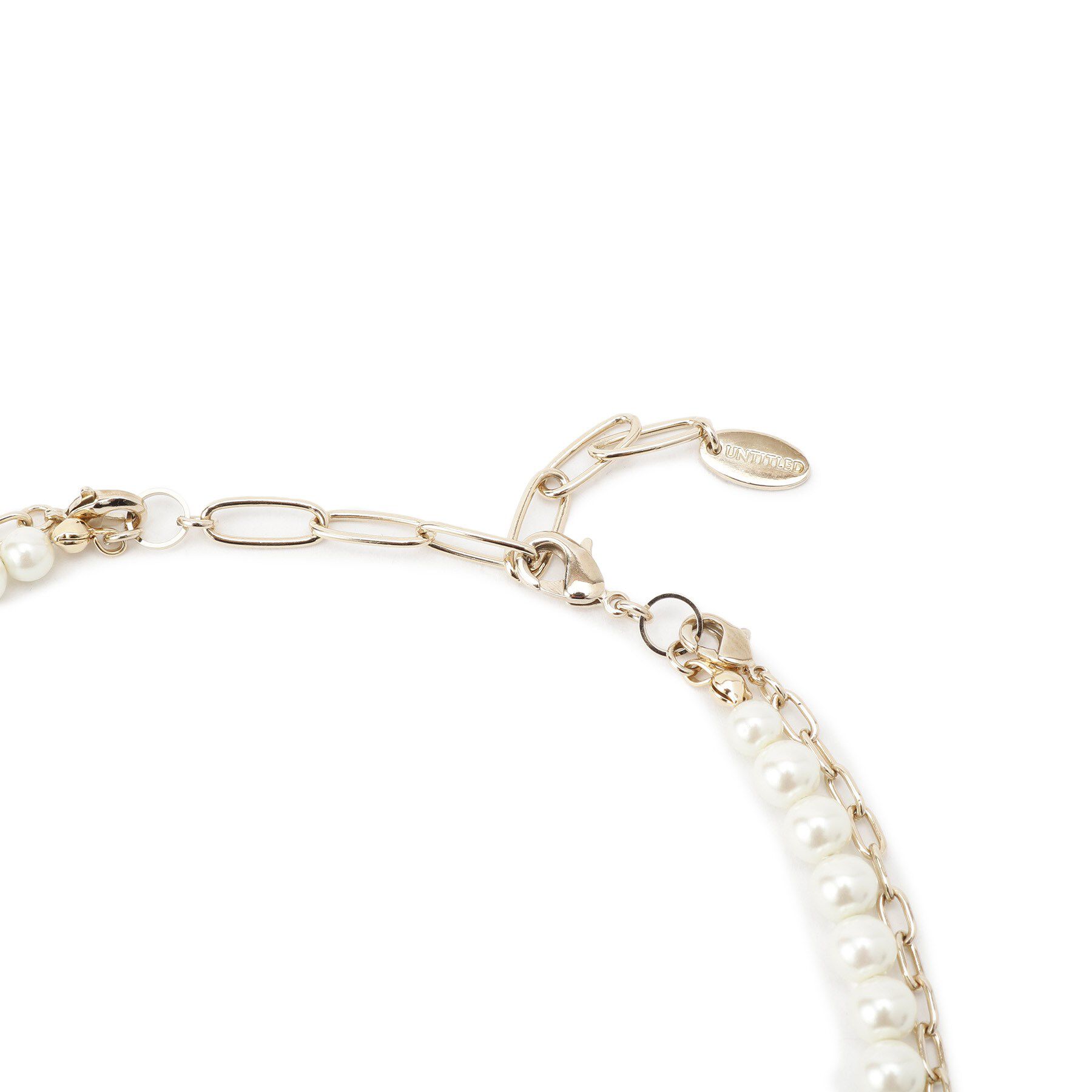 UNTITLED「【Made In Japan】ガラスパールレイヤードネックレス」|ネックレス|