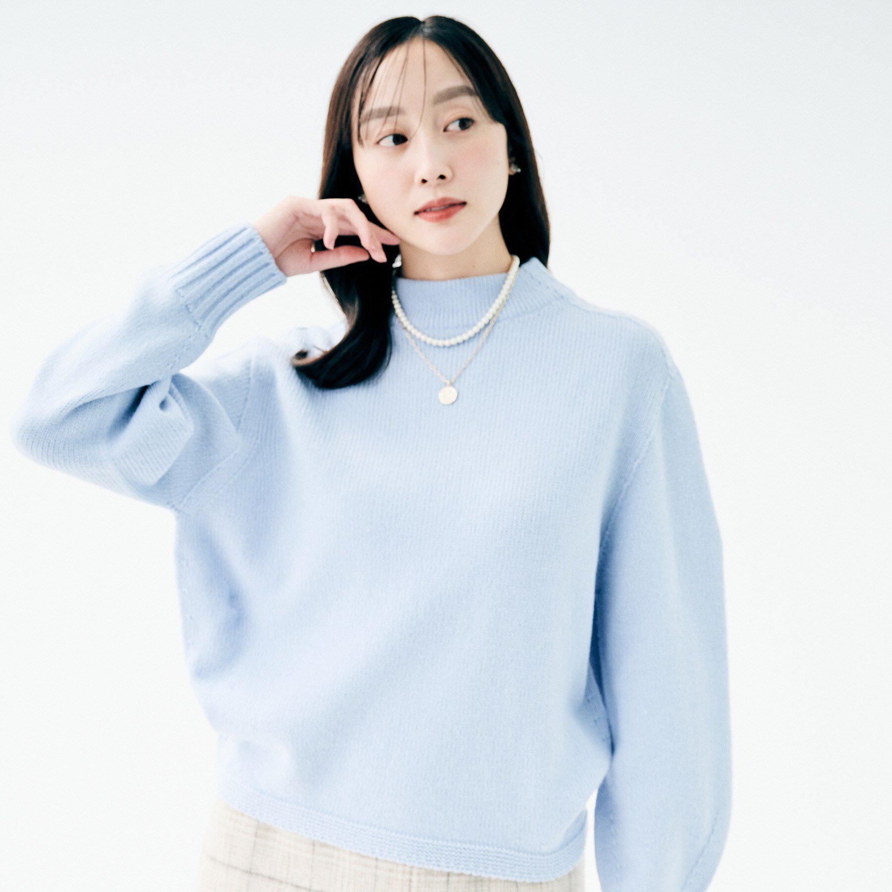 UNTITLED「【Made In Japan】ガラスパールレイヤードネックレス」|ネックレス|