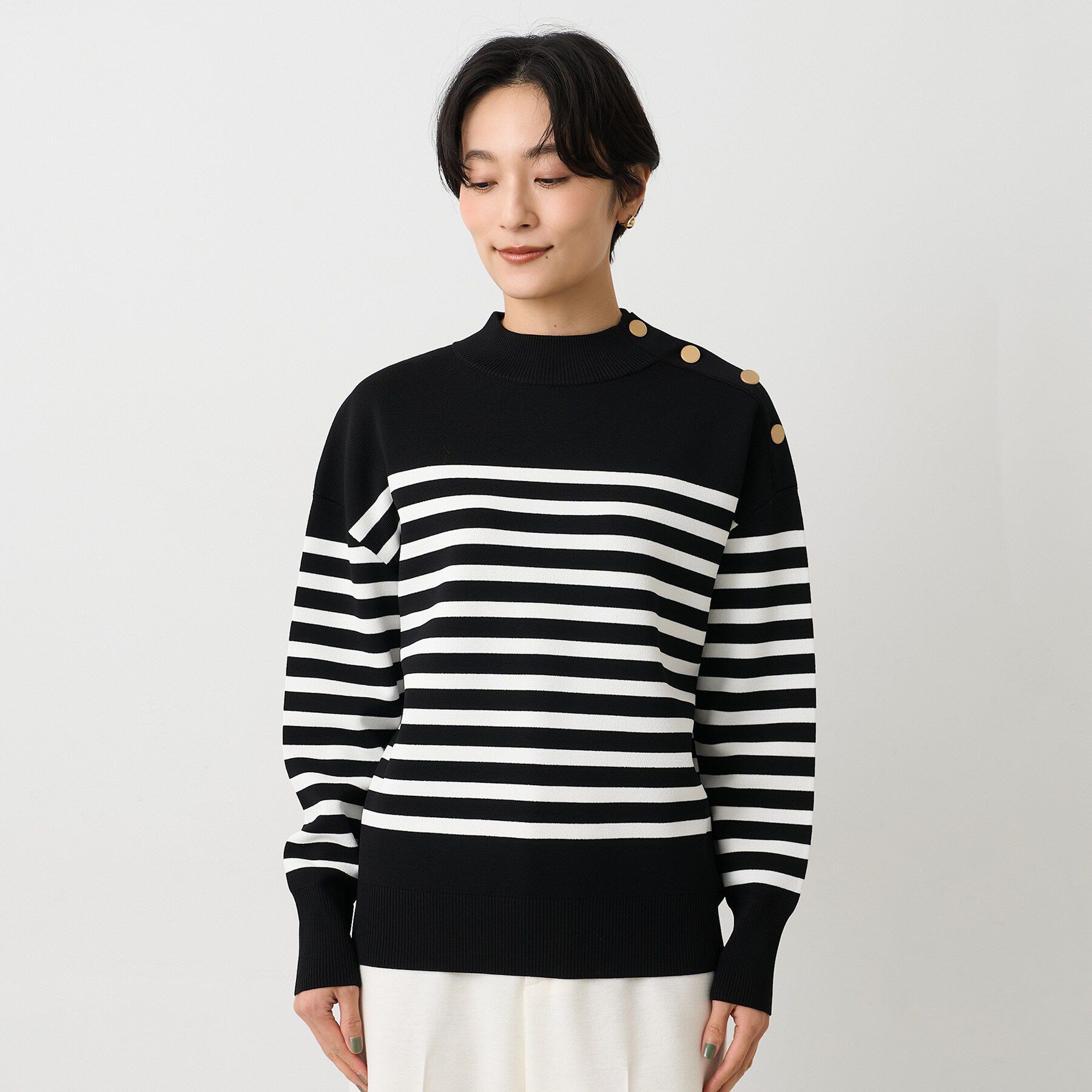 UNTITLED「【洗える/ゆったりコンパクト】ミラノリブプルオーバー」|ニット・セーター|