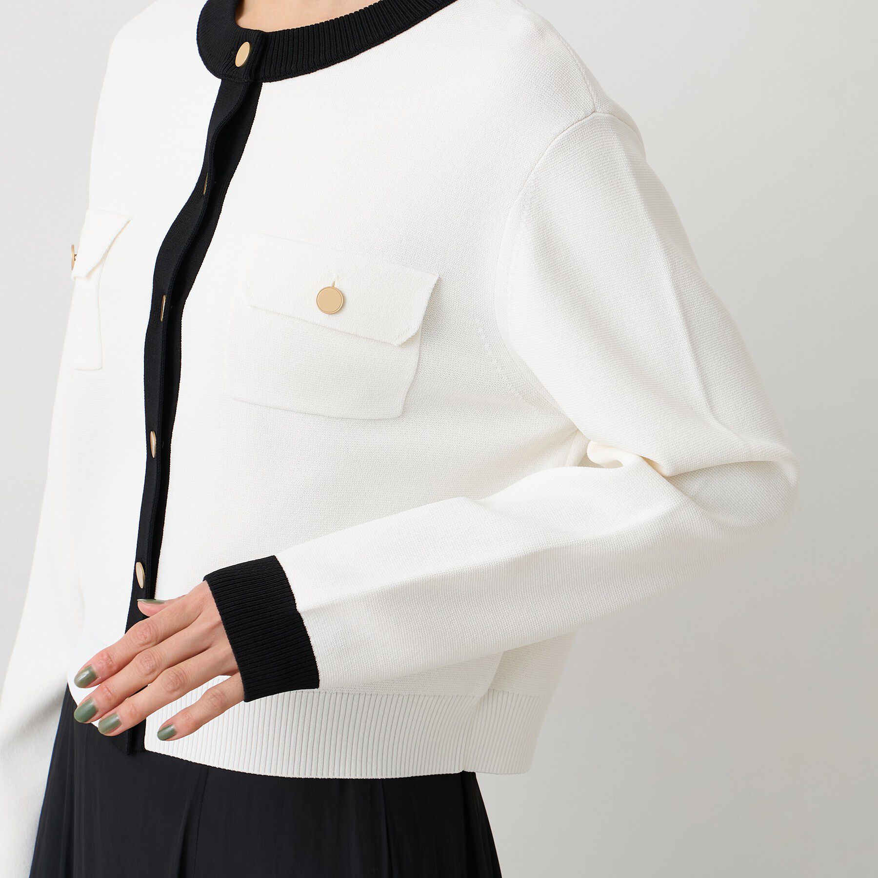 UNTITLED「【洗える/ジャケット風】ミラノリブカーディガン」|カーディガン|