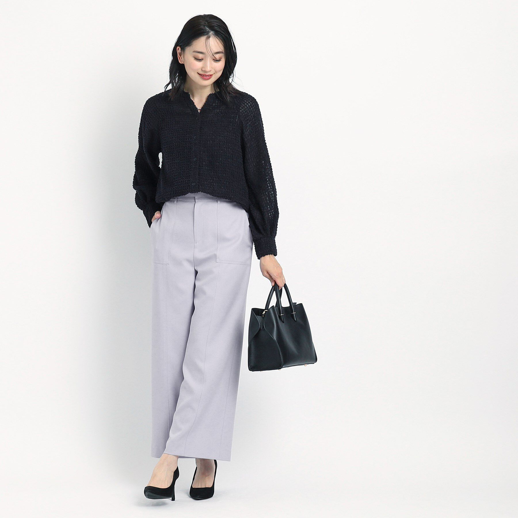 COUP DE CHANCE「【洗える】フェザーシフォンのブラウス」|シャツ・ブラウス|