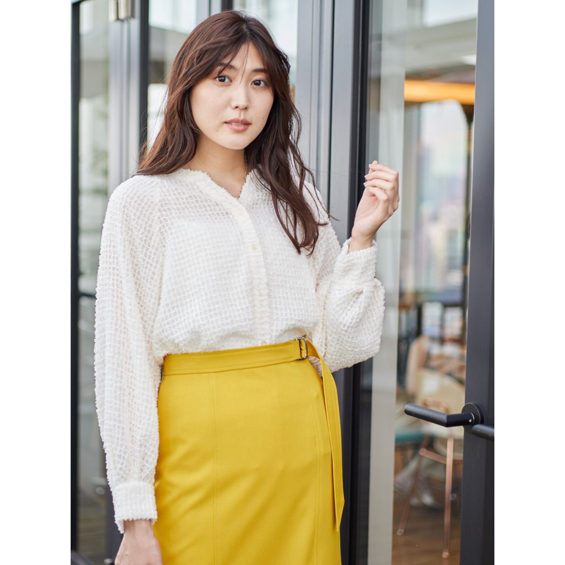 COUP DE CHANCE「【洗える】フェザーシフォンのブラウス」|シャツ・ブラウス|