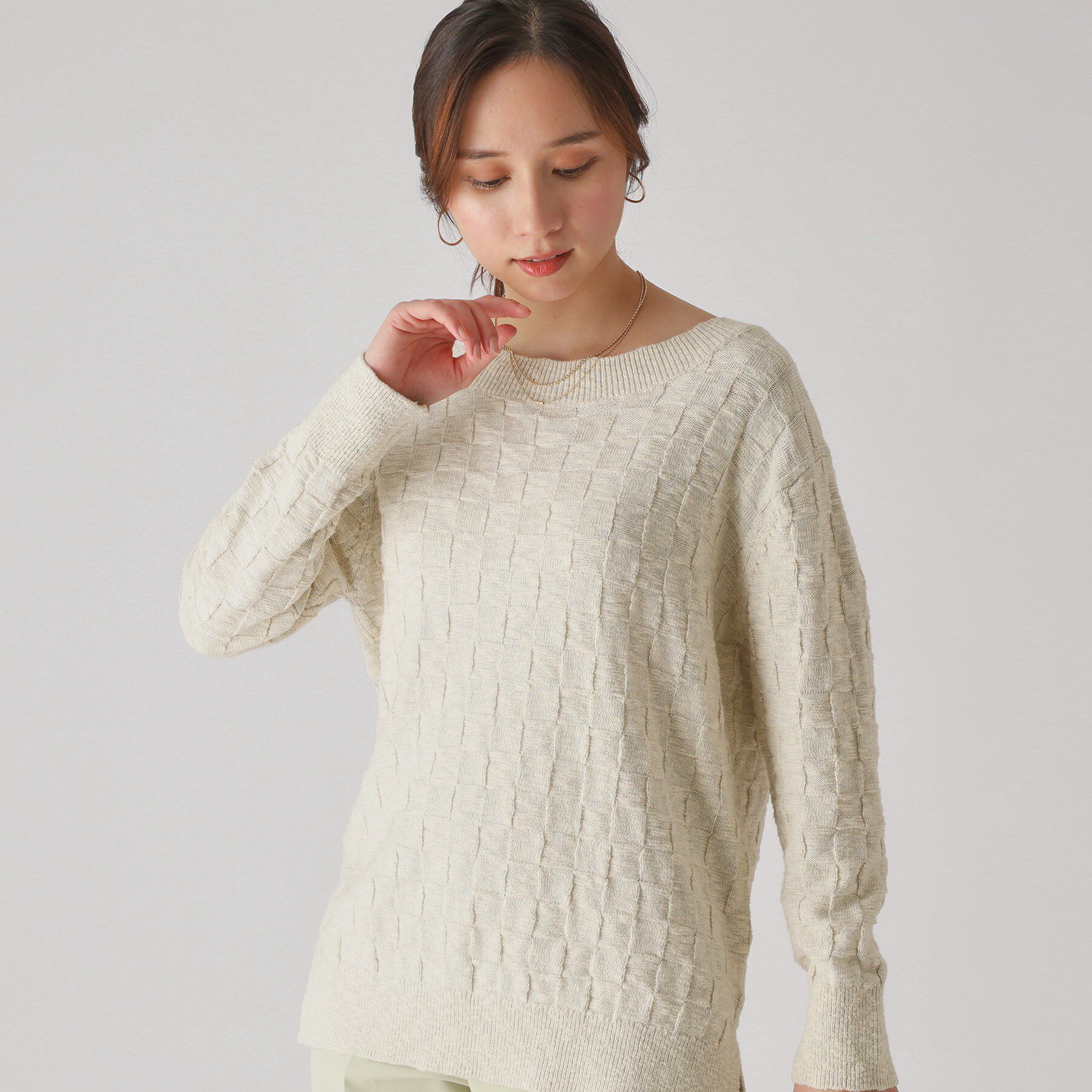 COUP DE CHANCE「【洗える】前後2WAYロング丈ニットトップス」|ニット・セーター|