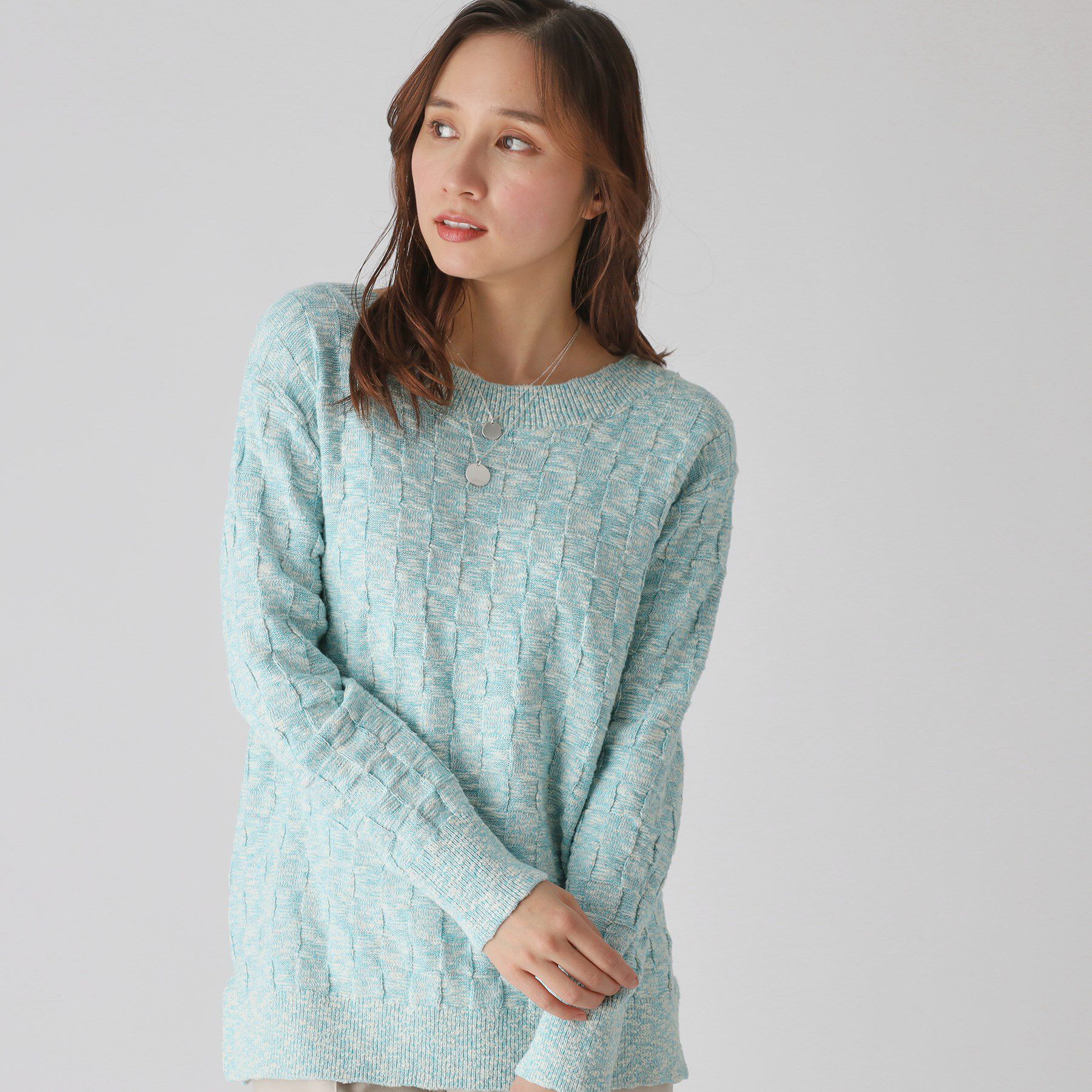 COUP DE CHANCE「【洗える】前後2WAYロング丈ニットトップス」|ニット・セーター|