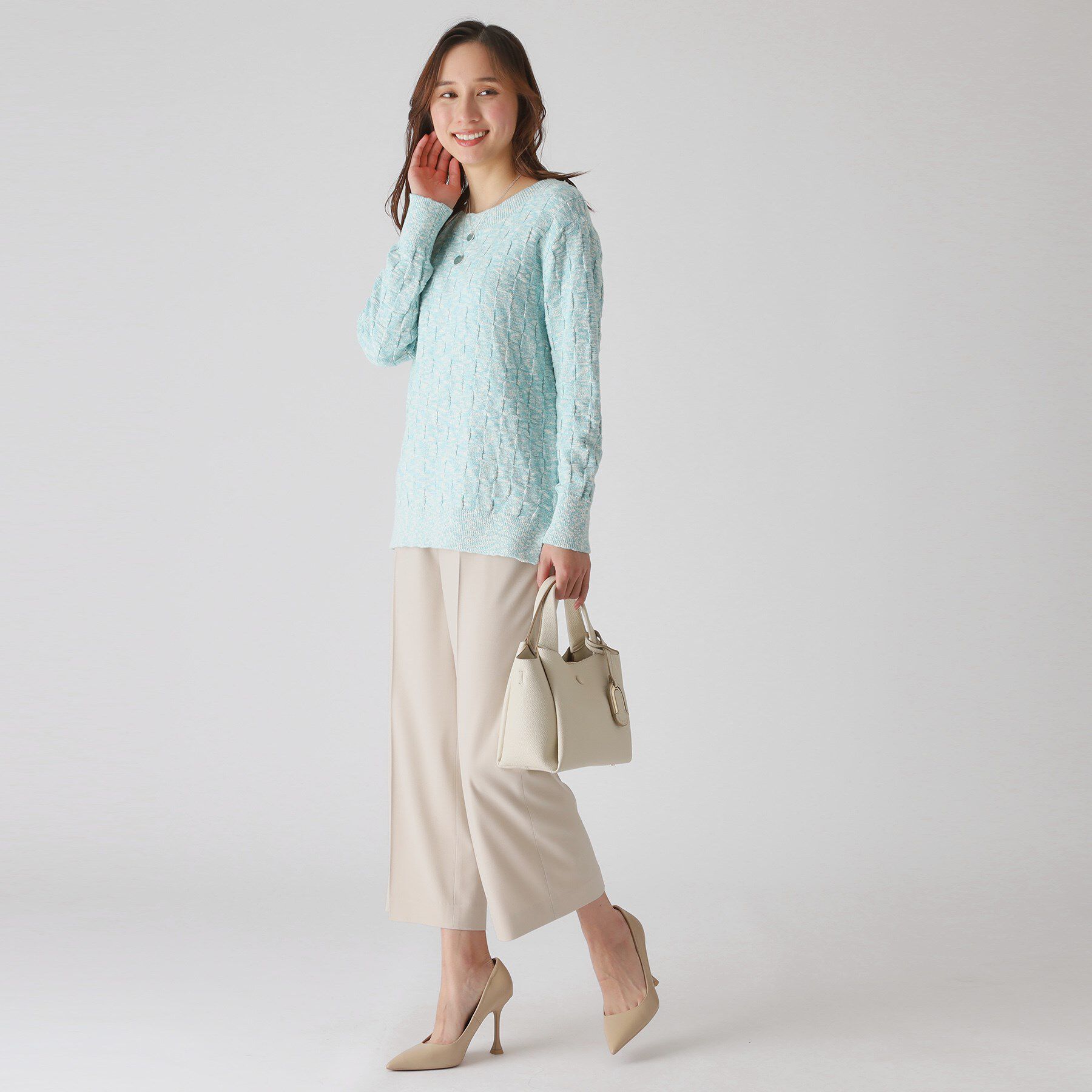 COUP DE CHANCE「【洗える】前後2WAYロング丈ニットトップス」|ニット・セーター|