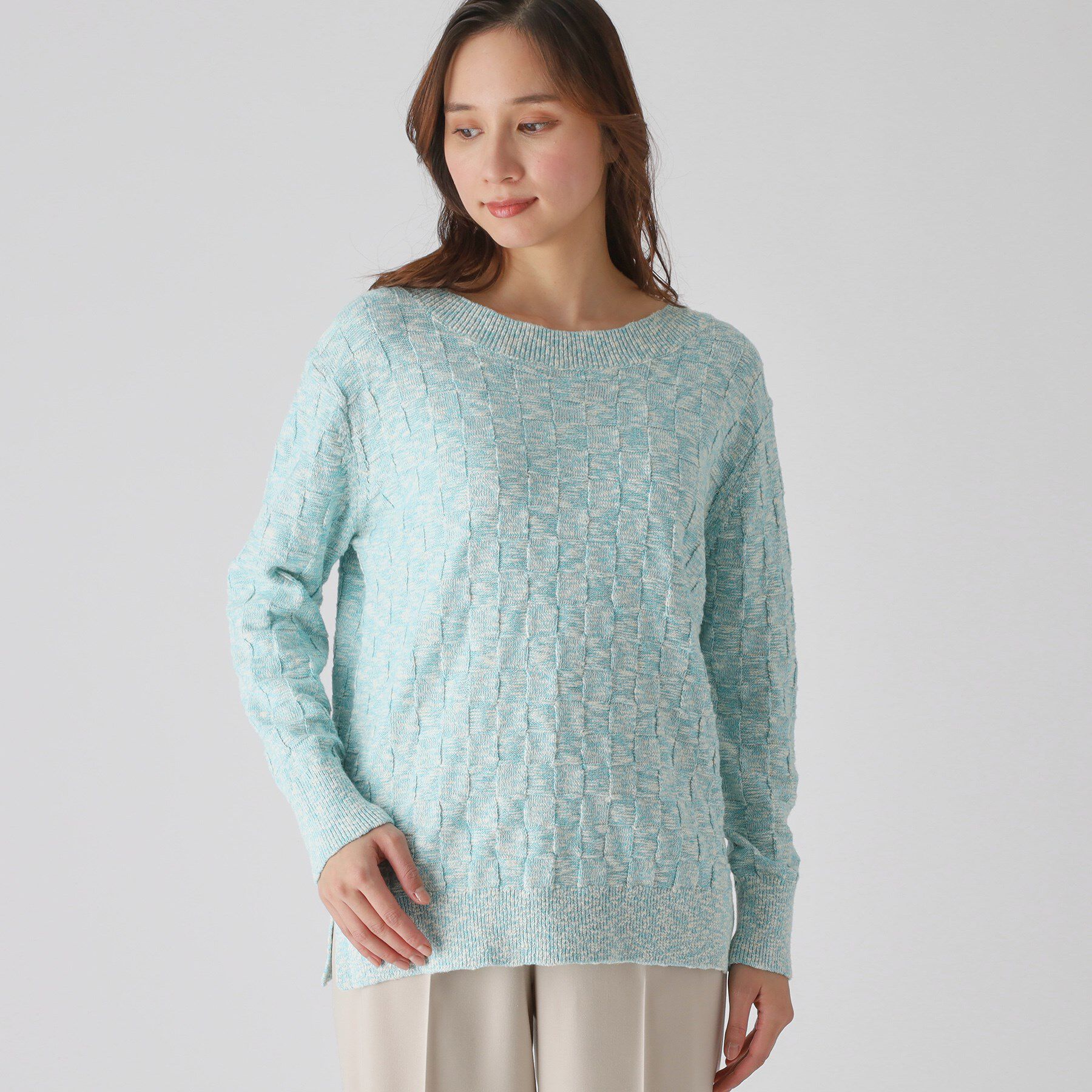 COUP DE CHANCE「【洗える】前後2WAYロング丈ニットトップス」|ニット・セーター|