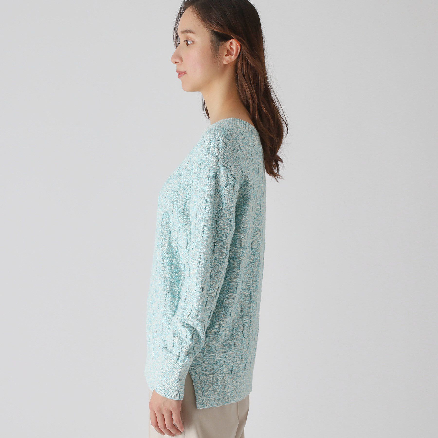 COUP DE CHANCE「【洗える】前後2WAYロング丈ニットトップス」|ニット・セーター|