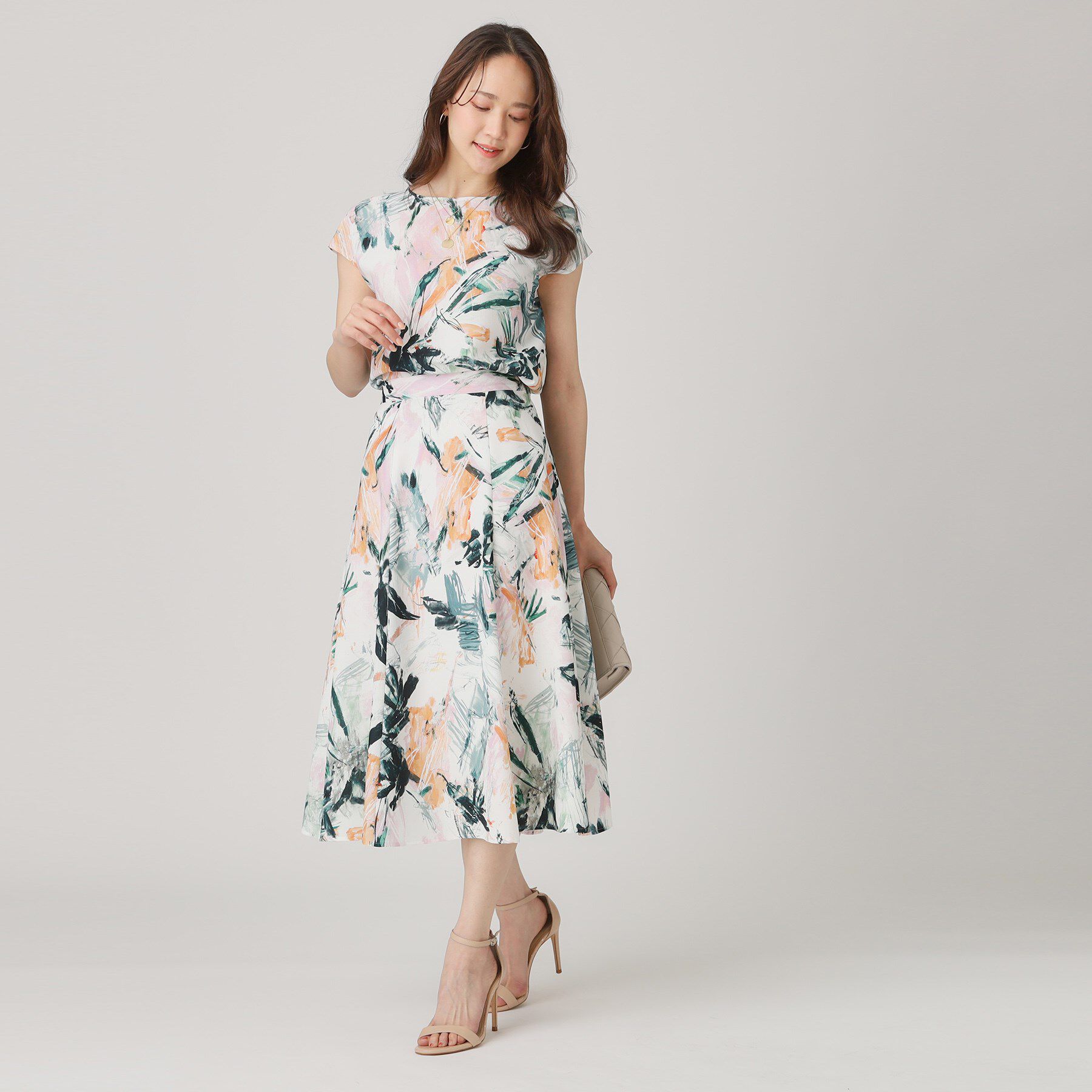 COUP DE CHANCE「【洗える／日本製】プリント柄フレアスカート」|スカート|