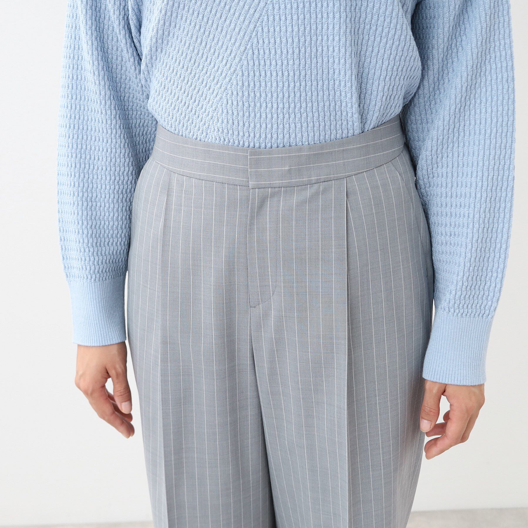 Reflect「【手洗い可】ストライプ柄ワイドパンツ」|その他|