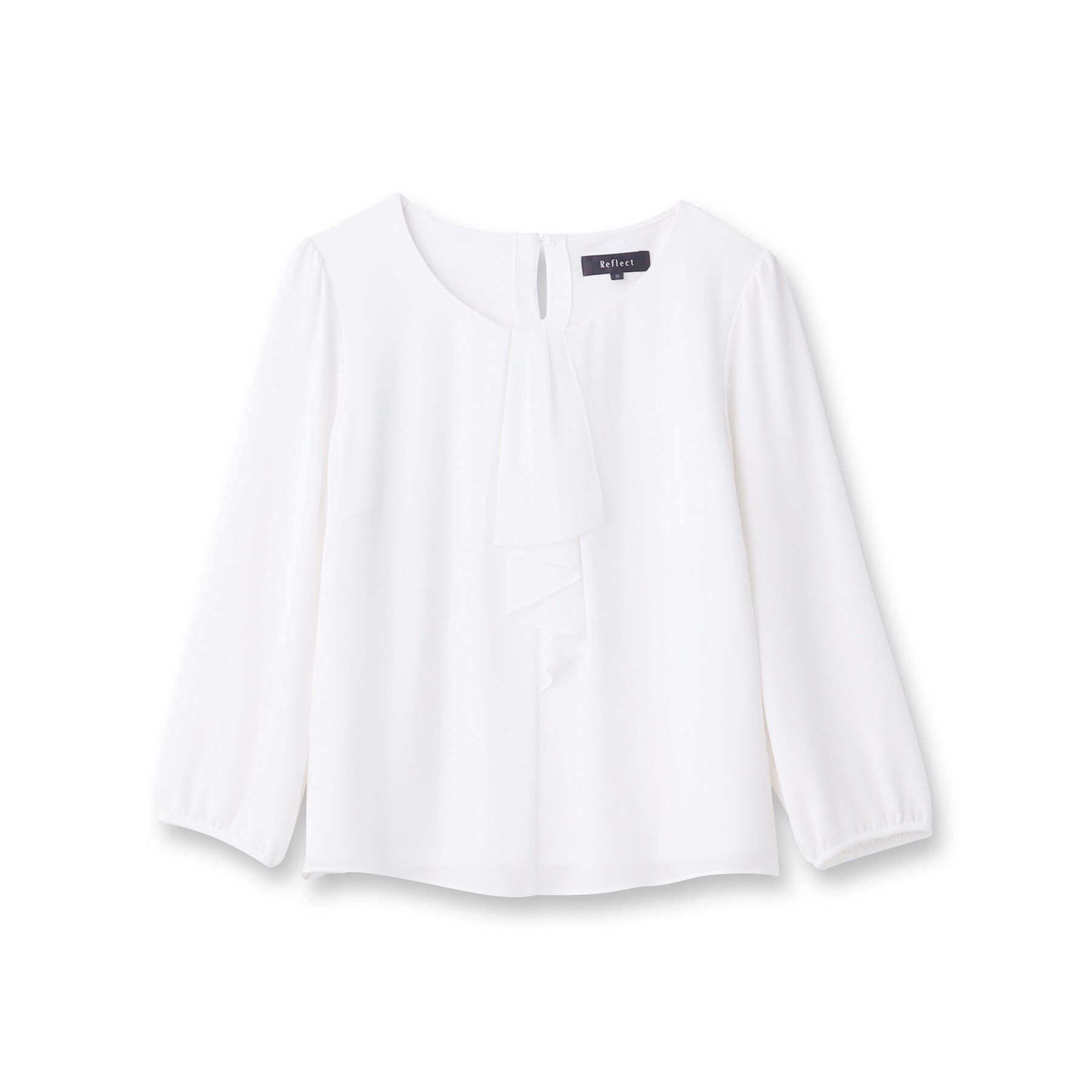 Reflect「【夏SALE／フォーマル/マシンウォッシュ可】フロントラッフルディティールブラウス」|シャツ・ブラウス|