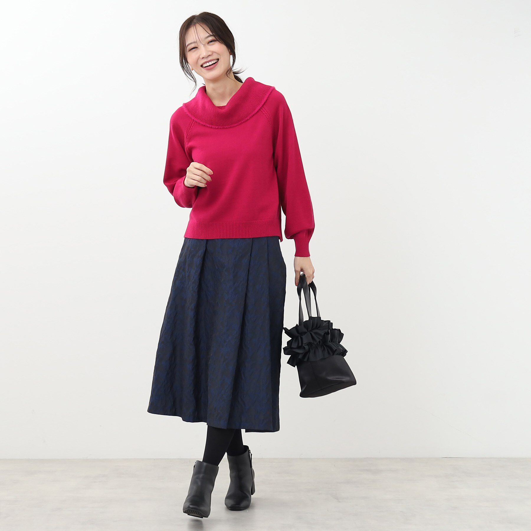 Reflect「【手洗い可】華やかオフタートルニット」|ニット・セーター|