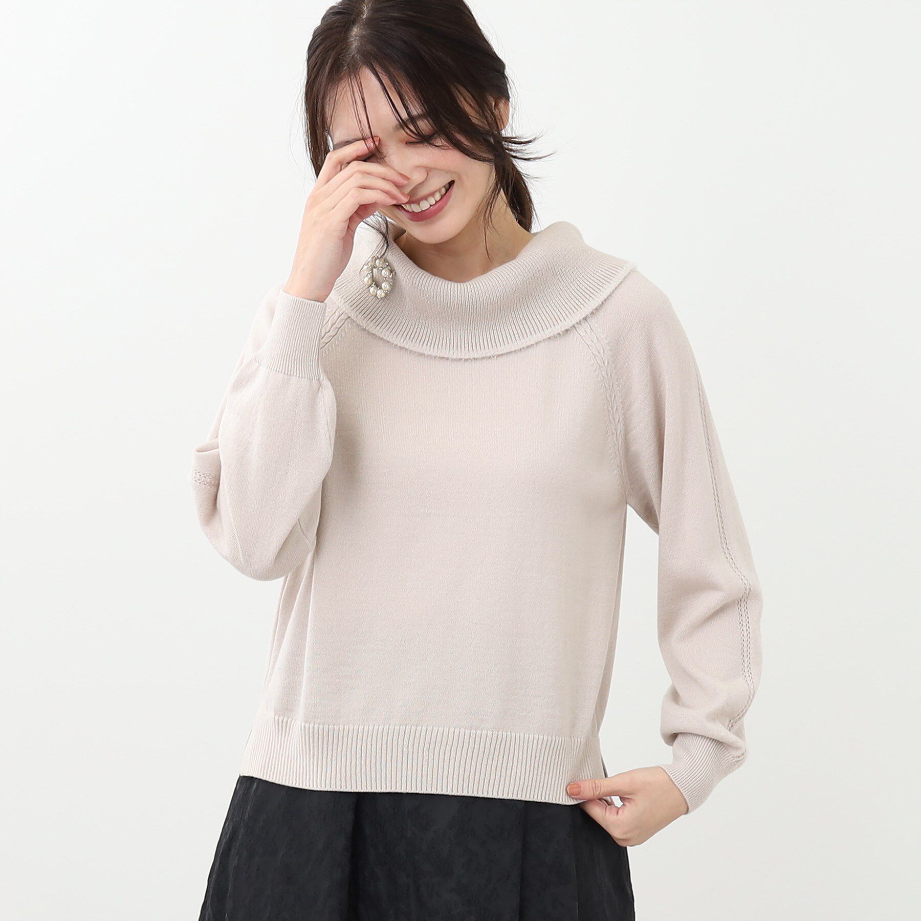 Reflect「【手洗い可】華やかオフタートルニット」|ニット・セーター|