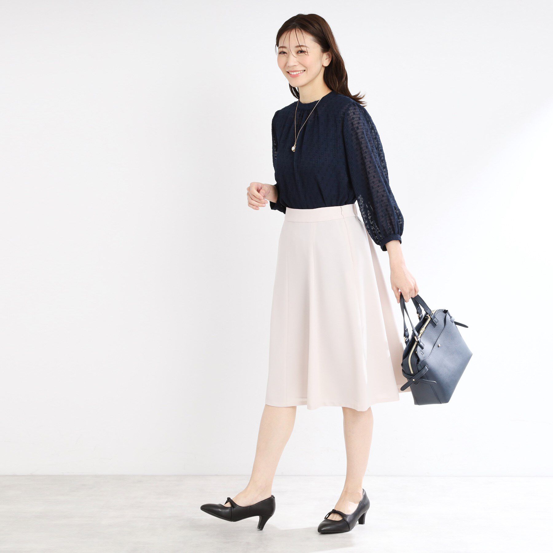 Reflect「【手洗い可】ロングシルエットブラウス」|シャツ・ブラウス|