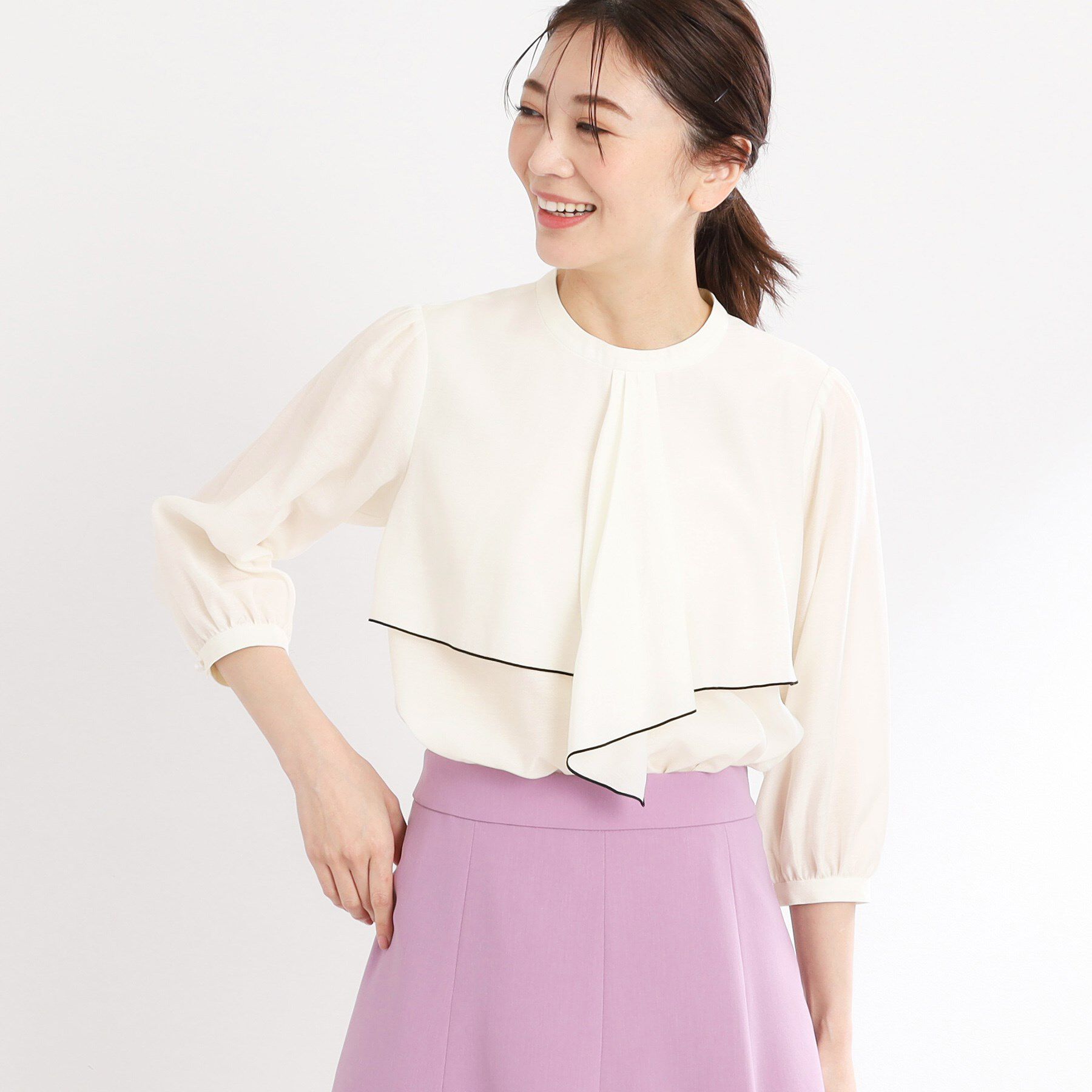 Reflect「【洗える】ラッフルフリルブラウス」|シャツ・ブラウス|