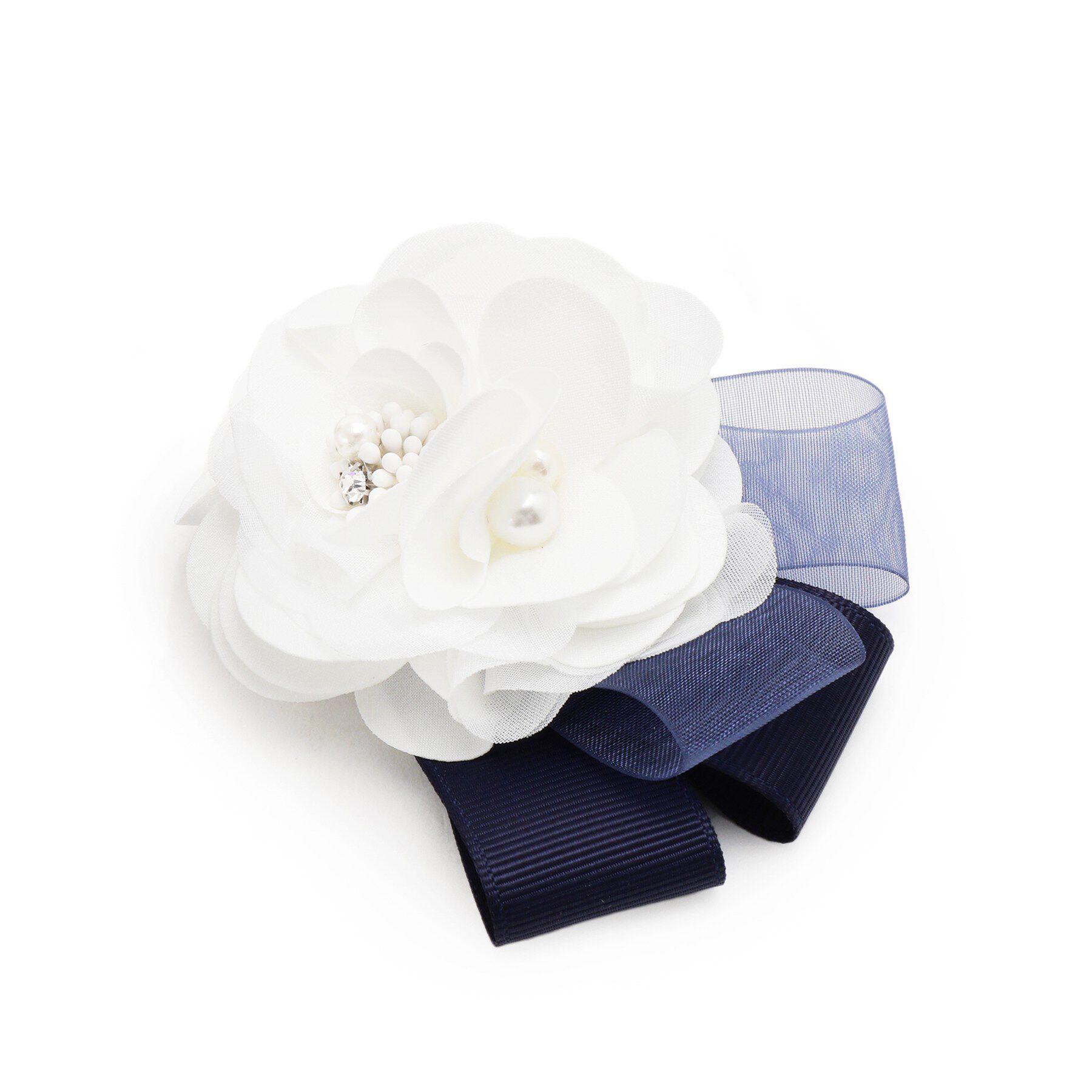 Reflect「【フォーマル／入卒】サテンフラワーコサージュ」|ブローチ・コサージュ|オフホワイト(003