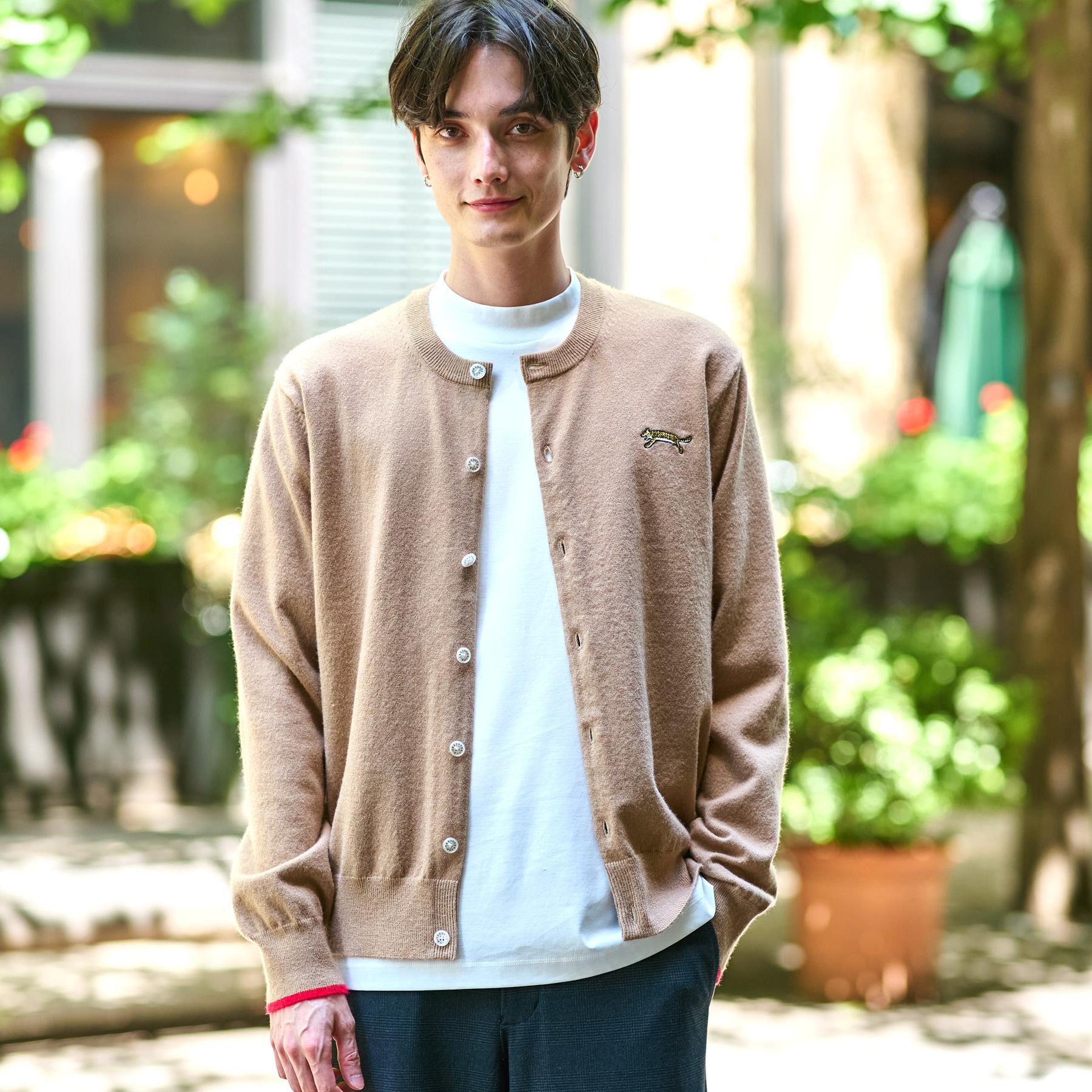 DRESSTERIOR「【Monomax11月号掲載】タイガーエンブロイダリー ラウンドネックカーディガン」|カーディガン|