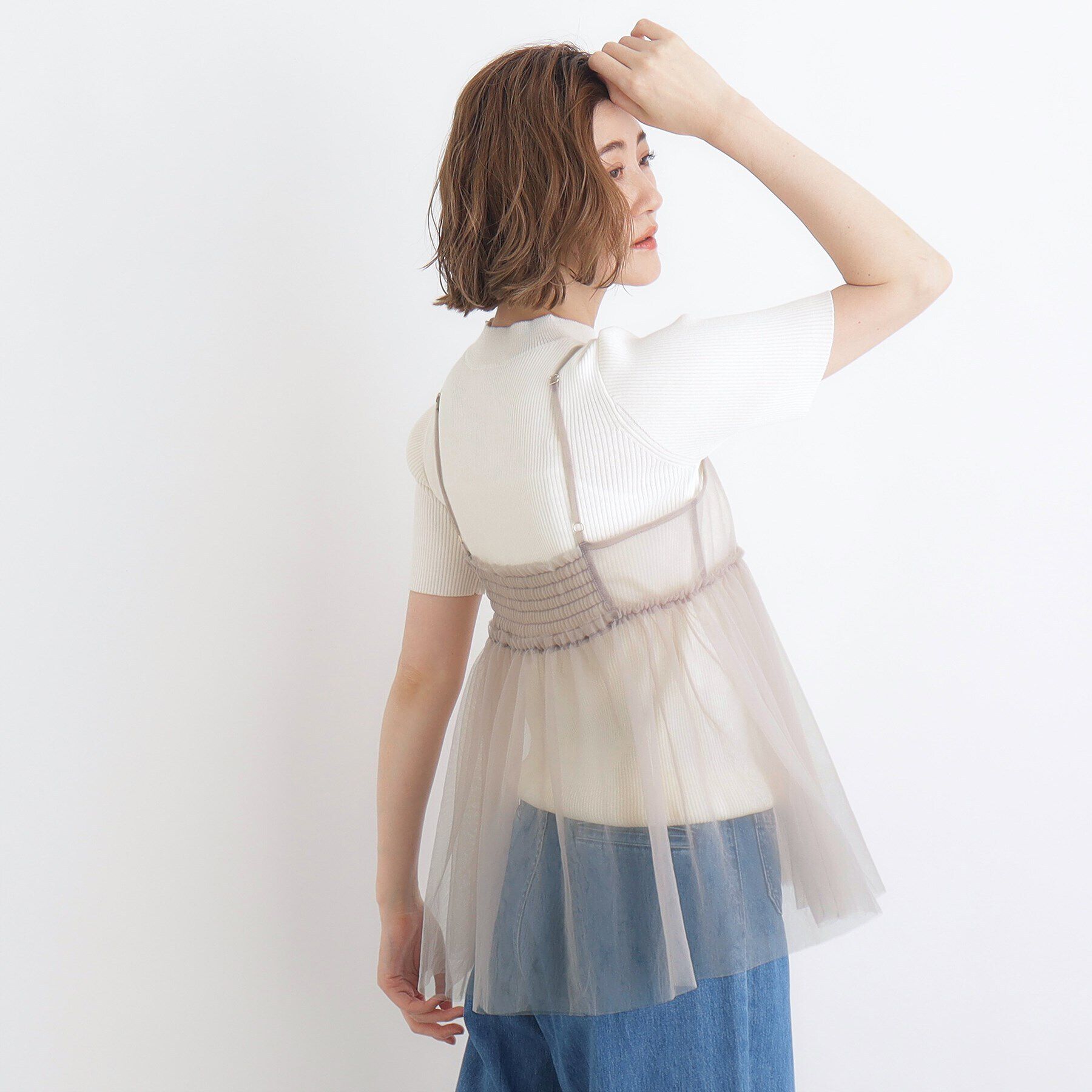 grove「チュールキャミ&times;リブニットセット」|その他|